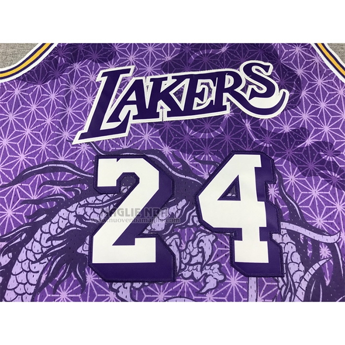 Maglia
 Kobe Bryant NO 24 Los Angeles Lakers Throwback Asian Heritage 1996-97 Viola
